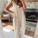 Tan Around Town Jumpsuit
