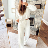 White Melange Tinley Sweatpants