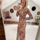 Cream Floral Sascia Maxi Dress
