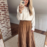 Saddle Stripe Maxi Skirt