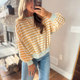 Yellow & Mint Striped Vail Top