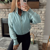 Smokey Blue Knit Arm Jacket