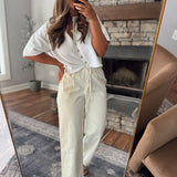 Eggshell Novara Cotton Pants