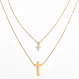 Forever Faith Dual Cross Necklace