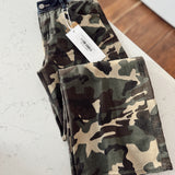Risen Camo Slouchy Straight Wide Leg Pants
