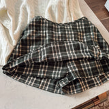 Olive Plaid Crispin Mini Skirt