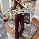 Brown Relaxed Tailor Pants