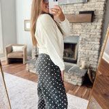 Black Lavina Polka Dot Pants