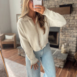 Ivory Contrast Scallop Edge Cardigan