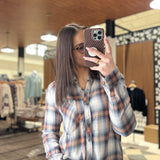 Denim Plaid Flannel IN STORE