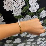 Gold Chain and Pearls Bracelet