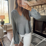 Dusty Blue No Rules Just Vibes Hoodie Sweater