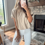 Sand Bubble Hem Short Sleeve Tee