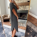 White On The Same Page Stripe Mini