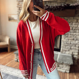 Red Candy Cane Cardigan