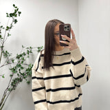Claire Cream/Black Stripe Sweater IN STORE