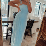 Blue Jean Baby Raw Hem Maxi