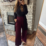 Dark Cherry Avayah Scuba Crop Pant