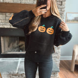 Black Hooded Halloween Sweater