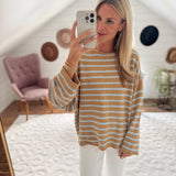 Taupe & Blue Cielle Sweater