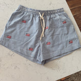 Navy Summer in America Shorts