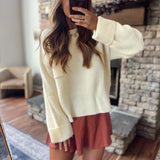 Cream Oversized Delight Sweater