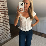 White Striped Kerrie Top