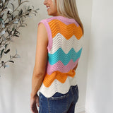 Staycation Pink Combo Sweater Tank