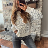 Geminie Gray Leopard Sweater
