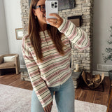 Ivory & Light Pink Snowfall Cardigan