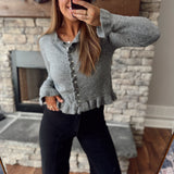 Charcoal Charm Knit Top