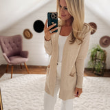 Oatmeal Basic Open Cardigan IN STORE
