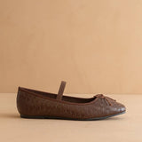 Coffee Woven Logan Ballet Flat