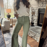 Walk On By Avocado Wide Leg Pants