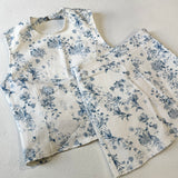White & Blue English Garden Set