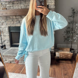 Sky Ribbon Tie Sweatshirt