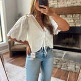 Ivory Presley Tie Top