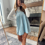 Blue Hour Light Denim Mini Dress