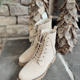 Gloria Sand Lace Up Boots