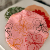 Pink Floral Linework Bowl Cover - 7.5 IN STORE