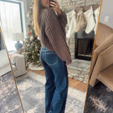 Vervet Astonishment HR Tie Wide Leg Jeans