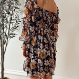 Macie May Black/Yellow Floral Mini Dress