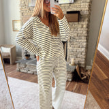 Cream & Navy Harley Pants