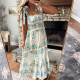 Blue Radiant Feelings Midi Dress