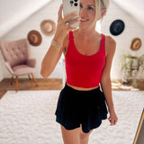 Sleek Vibe Red Crop Tank