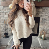 Irma Oat Mock Neck Knit Sweater