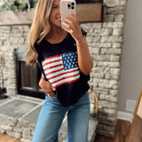 Stars & Stripes Chill Navy Sleeveless Knit Top