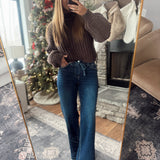 Vervet Astonishment HR Tie Wide Leg Jeans