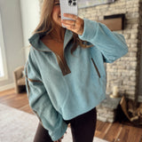 Dusty Blue Weekend Warmup Pullover