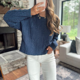 Born to Be Worn Navy Flag Detail Sweater